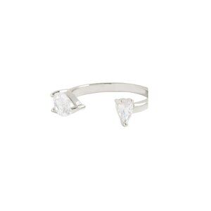 SHASHI Kamila Ring Silver Womens Size 7.5